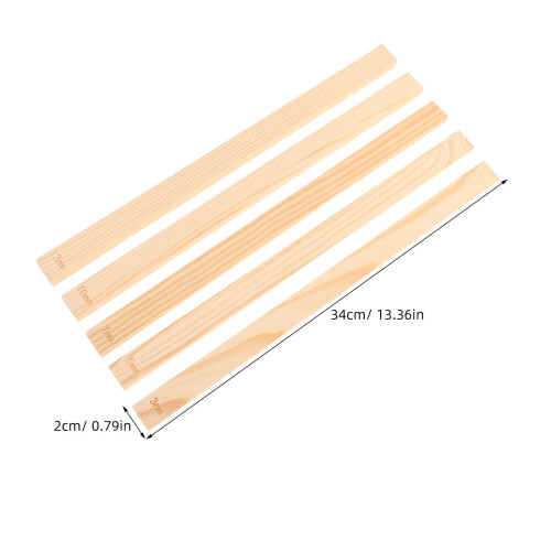 10pcs Wooden Rolling Pin Strips for Polymer Clay Thickness Guide 2