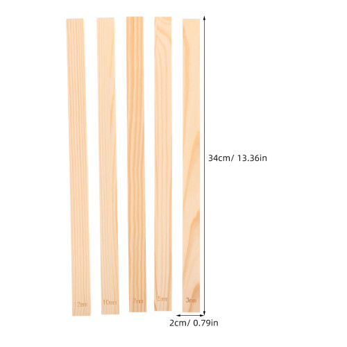 10pcs Wooden Rolling Pin Strips for Polymer Clay Thickness Guide 1