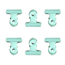 8 pezzi di clip per cerniere in metallo, verde menta, 25x22 mm, 1.0x0.87 in