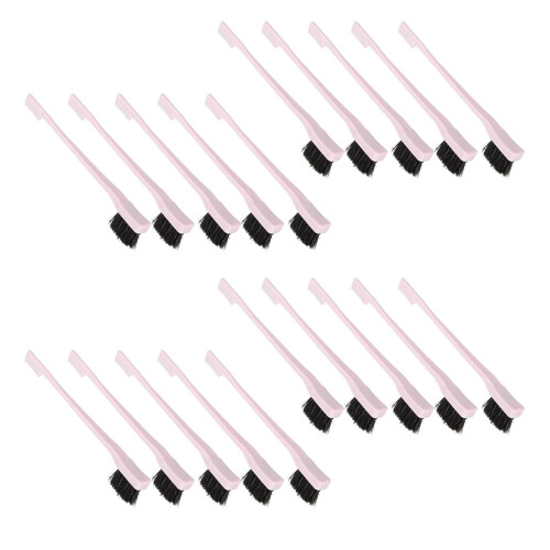 20Pcs Eyebrow Brush Comb Set, 2 Head ABS/Nylon Makeup Tools