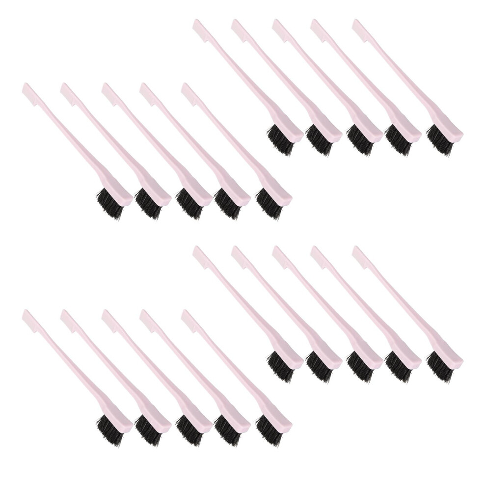 20Pcs Eyebrow Brush Comb Set, 2 Head ABS/Nylon Makeup Tools
