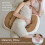 Adjustable Pregnancy U-Shape Maternity Pillow - Soft, Breathable, Khaki 4