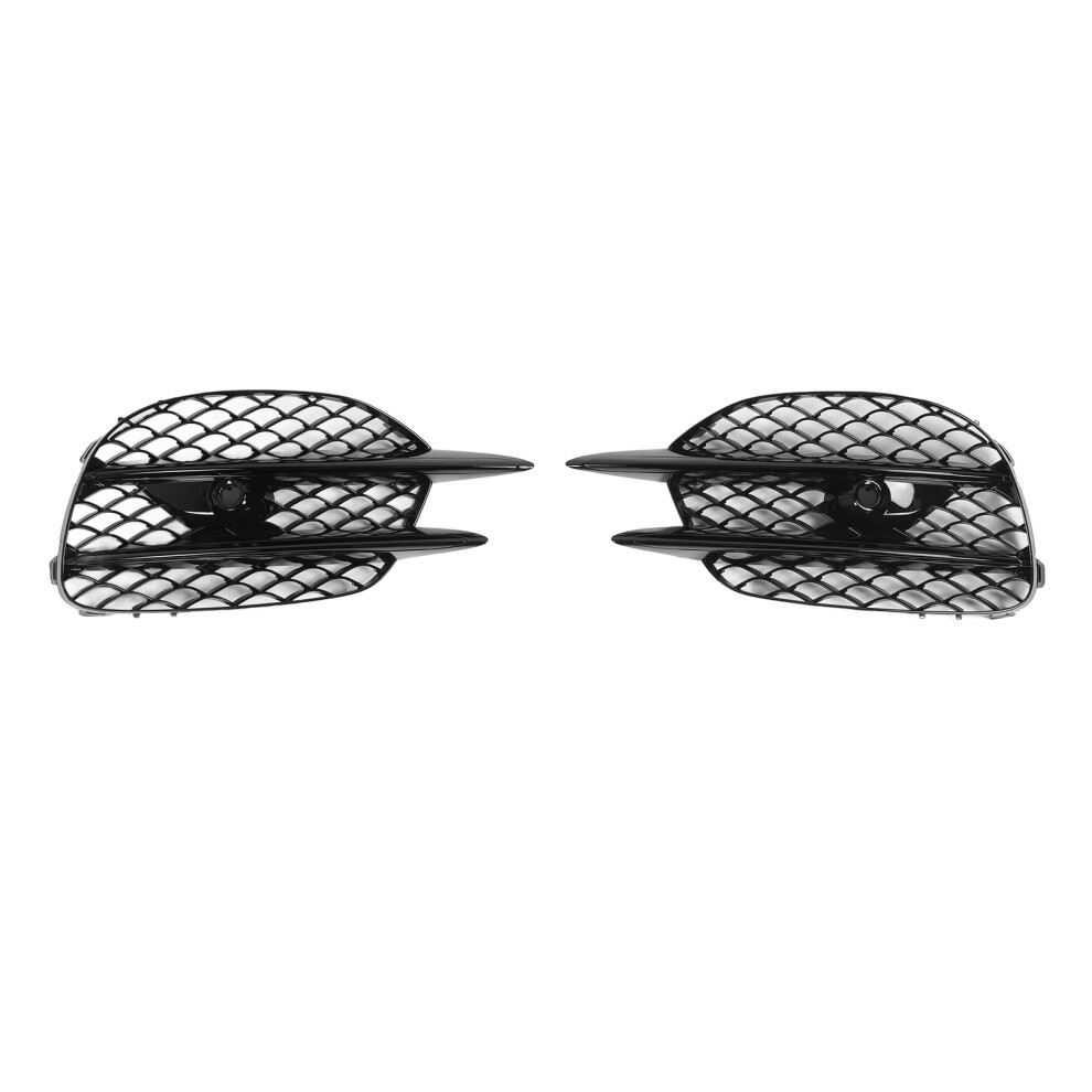 Gloss Front Bumper Fog Grille With Trim Black 8320539295763