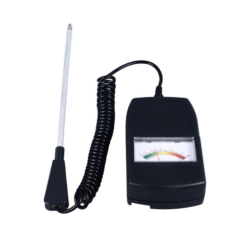 Soil Tester PH Meter Pointer — pH Range 2.5-9, ABS & Metal, Black