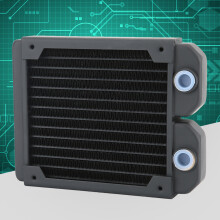 CPU Water Cooler Copper Radiator 14 Tubes 120mm G1/4 Heatsink for Gaming PC