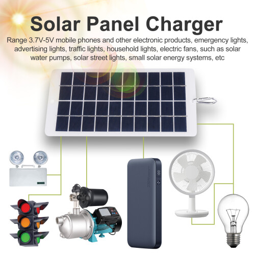 4.5W 5V Waterproof Solar Panel IP65 with USB for Camping & RV 1