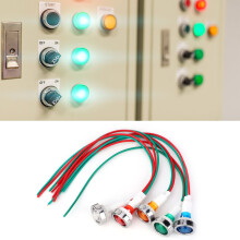 15 Stück DC12V LED-Anzeigenleuchten 10mm Rot Grün Gelb Blau Weiß