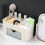 Multi-Functional Light Blue Plastic Desktop Drawer Organizer 21x10x10cm 3