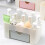 Multi-Functional Light Blue Plastic Desktop Drawer Organizer 21x10x10cm 5