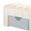 Multi-Functional Light Blue Plastic Desktop Drawer Organizer 21x10x10cm 11