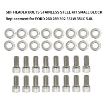Stainless Steel Header Bolts Fit Ford 260-351C Enhance Exhaust Flow