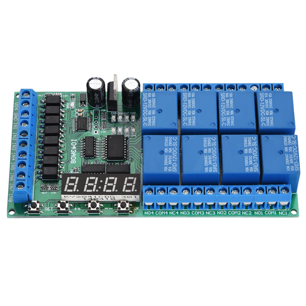 DC 12V 8CH LED Multifunction Digital Delay Time