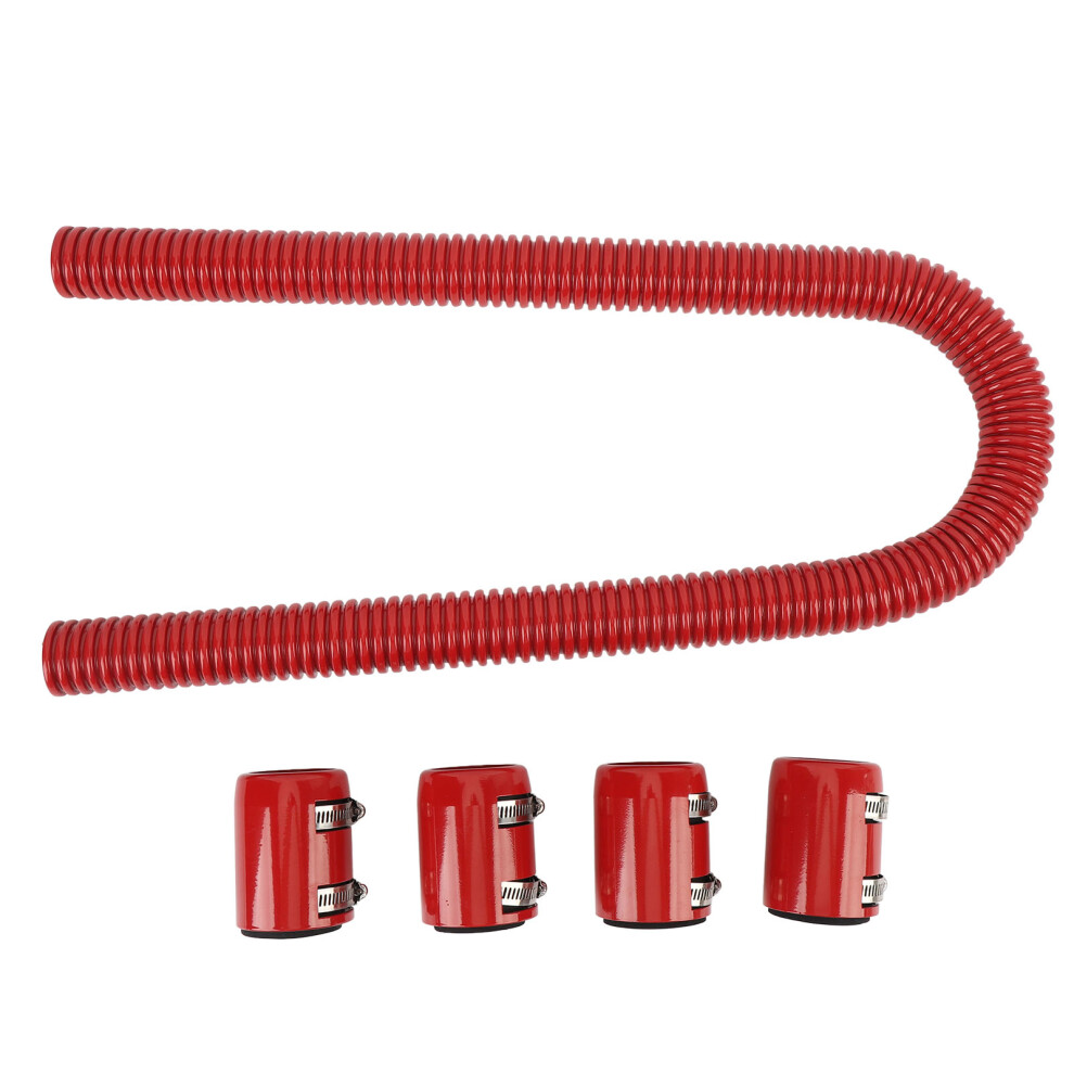 Radiator Flexible Coolant Water Hose Kit With Cap Red 8320539298443