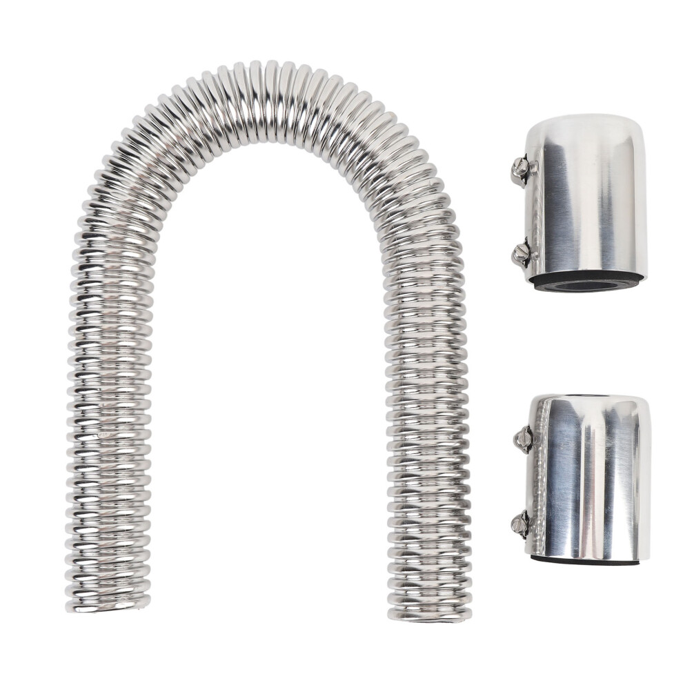 24In Stainless Steel Coolant Radiator Hose Kit Silver 8320539298535