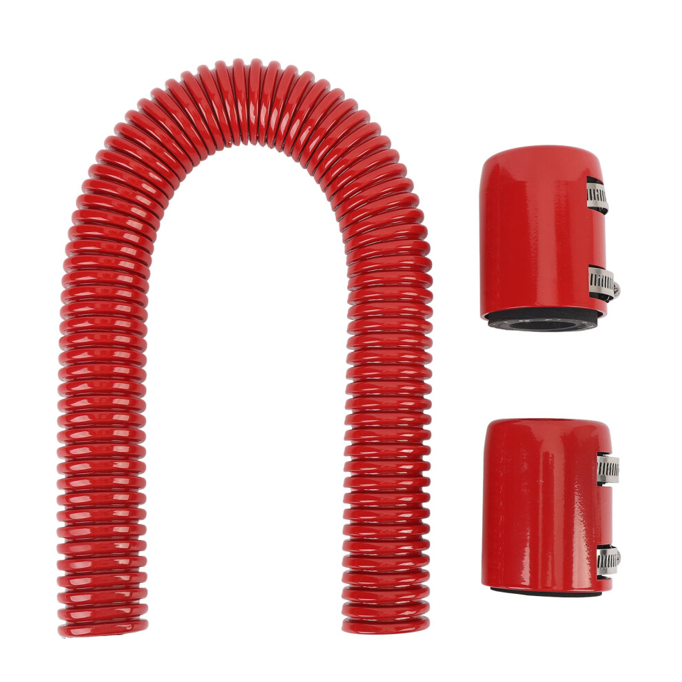 24In Stainless Steel Coolant Radiator Hose Kit Red 8320539298597