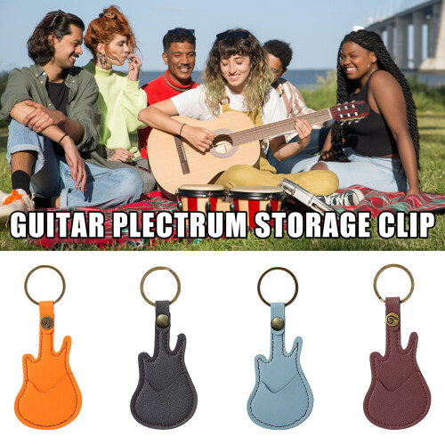 Portables Guitar Pick Holder Clip Convenient Durability-Black 2