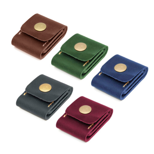 Guitar Pick Storage Pouches PU Leather Guitar Pick Holder-Black 1