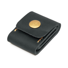Guitar Pick Storage Pouches PU Leather Guitar Pick Holder-Black