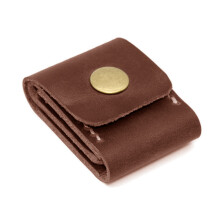PU Leather Guitar Pick Holder Guitar Pick Organizers-Brown