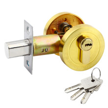 Hide Designs Single Cylinder Deadbolts Sturdy Stainless-Gold