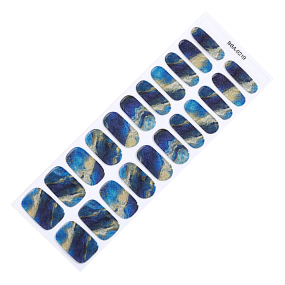 Light No Bake Gel Nail Wraps 22Pcs Manicure Nail Accesories Nail-0219