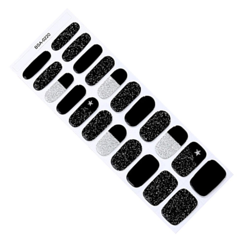 Colorful Gel Nail Stickers 22Pcs No Curing Needed Gel Nail-0220