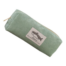 Lovely Shark Pencil Case Pen Case Embroidery Pen Bag Back-Green