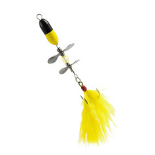 Fishing Lures 9g Propeller Wobbler-Yellow and black pen