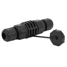 IP67 Waterproof Black RJ45 Ethernet Connector Outdoor 8 Pin Coupler for Data
