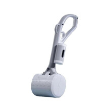 (Gray) Convenient Dog Pooper Scooper Poop Pickers with Poop Bag Holder Pet Waste Scooper Outdoor Poop Grabber Pet Walking Supply Yellow