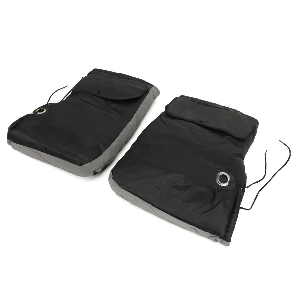 Waterproof Motorcycle Handlebar Gloves 16Cm Windproof Hand Protector Black 4991349493423
