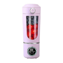 (Purple) 700ml Smoothie Blender Portable USB Rechargeable Juicer with High Speed Motor Mixing Cup for Protein Shakes and Juices White