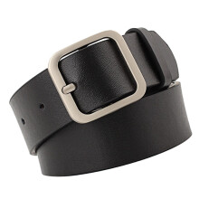 Women PU Leather Adjustable Belt with Silver Buckle 39.4 X 1.3in