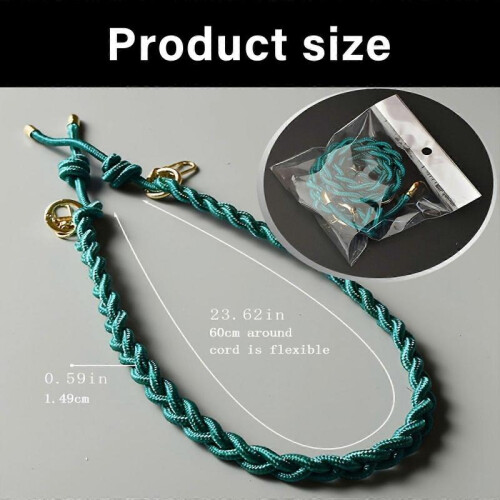(Claret) Stylish Replacement Belt Braided Rope Shoulder Strap 60cm-120cm Bag Strap Easy to Use Armpit Bag Replacement Strap  Yellow 2