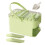 (Fruit green 56 grid) Plastic Ice Maker Reusable Press Type Ice Box with Lid and Bin Refrigerator Ice Mold Easy Press to Release Ice 1