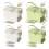 (Fruit green 56 grid) Plastic Ice Maker Reusable Press Type Ice Box with Lid and Bin Refrigerator Ice Mold Easy Press to Release Ice 3