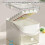 (Fruit green 56 grid) Plastic Ice Maker Reusable Press Type Ice Box with Lid and Bin Refrigerator Ice Mold Easy Press to Release Ice 5
