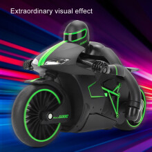 Green 2.4GHz RC Motorcycle Toy 25x15x12cm 20km/h Light
