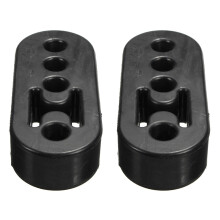 2 Stück Schwarze 12 mm Auspuffrohr-Montagehalterungen 110x45x25 mm