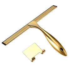 (10 inches) Stainless Steel Shower Squeegee with Handle Silicone Rubber Strip Cleaner for Home Bathroom for Windows Kitchen Mirror