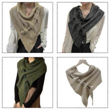 (Black gray) Scarfs For Women Neck Wrap Shawl Casual Dress Elegant Small Vintage Skinny Immitation Cashmere Collar Scarf Women