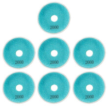 (2000) 7Pcs 4inch Metal Infused Wet Grinding Pad Set For Professional Marble Tile Polishing Stone Restoration Grinding Discs