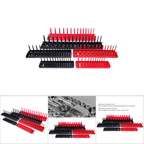 6PCS Metric & Inch Socket Holder Organizer – Plastic Storage Tray 2