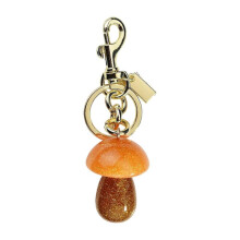 (Orange) Adorable Mushroom Keychain Trendy Charm Pendant Compact Lightweight Accessory Keyring for Gifts or Personal Style