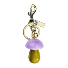 (Purple) Adorable Mushroom Keychain Trendy Charm Pendant Compact Lightweight Accessory Keyring for Gifts or Personal Style