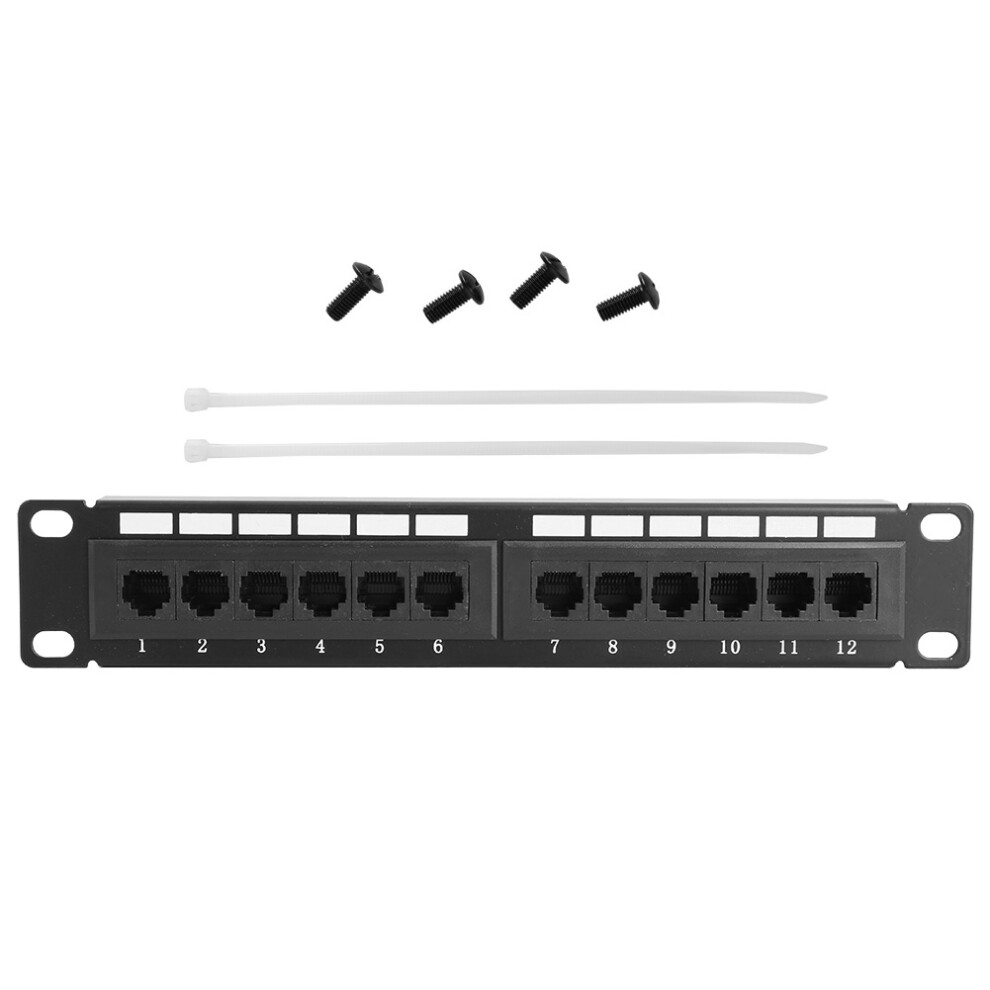 UTP 12Port Cable Rack CAT6 RJ45 Ethernet Network