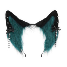 (1) Cartoon Headband Cat Foxes Ears Shape Hair Hoop Plush Carnivals Party Headpiece Cosplay Party Costume Props Unisex