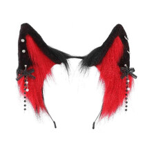 (3) Cartoon Headband Cat Foxes Ears Shape Hair Hoop Plush Carnivals Party Headpiece Cosplay Party Costume Props Unisex