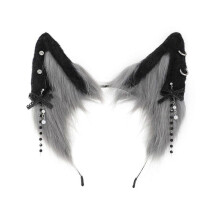 (2) Cartoon Headband Cat Foxes Ears Shape Hair Hoop Plush Carnivals Party Headpiece Cosplay Party Costume Props Unisex