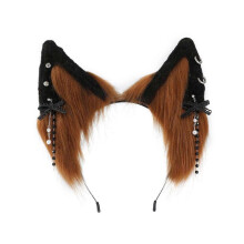 (4) Cartoon Headband Cat Foxes Ears Shape Hair Hoop Plush Carnivals Party Headpiece Cosplay Party Costume Props Unisex